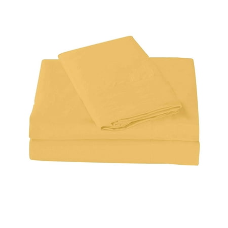 All American Collection New 4 Piece Cozy and Soft High Quality Microfiber Solid Sheet Set