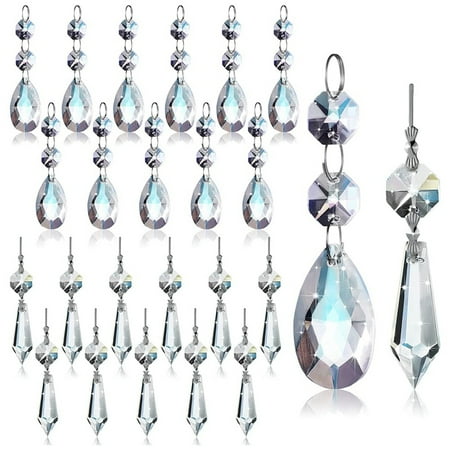 24 Pcs Chandelier Crystal Prisms Pendants Set 38 mm Clear Teardrop Icicle Chandelier Crystals Parts Replacement Crystals
24 Pcs Chandelier Crystal Prisms Pendants Set 38 mm Clear Teardrop Icicle Chandelier Crystals Parts Replacement Crystals