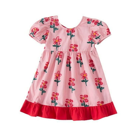 ZRBYWB Girl s Clothes Flower Print Dress Summer Crew Neck Short Sleeve A Swing Loose Vintage Stitching For 1 To 7 Years Baby Clothing
ZRBYWB Girl s Clothes Flower Print Dress Summer Crew Neck Short Sleeve A Swing Loose Vintage Stitching For 1 To 7 Years Baby Clothing