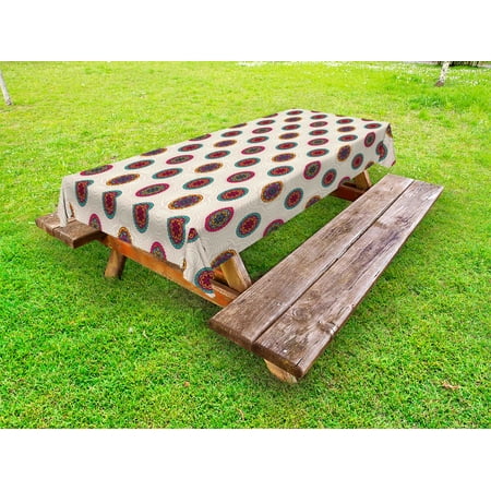 Mandala Outdoor Tablecloth Ethnic Abstract Floral Ornaments in Lively Colors Bohemian Style Eastern Motifs Decorative Washable Fabric Picnic Table Cloth 58 X 84 Inches Multicolor by Ambesonne
Mandala Outdoor Tablecloth Ethnic Abstract Floral Ornaments in Lively Colors Bohemian Style Eastern Motifs Decorative Washable Fabric Picnic Table Cloth 58 X 84 Inches Multicolor by Ambesonne