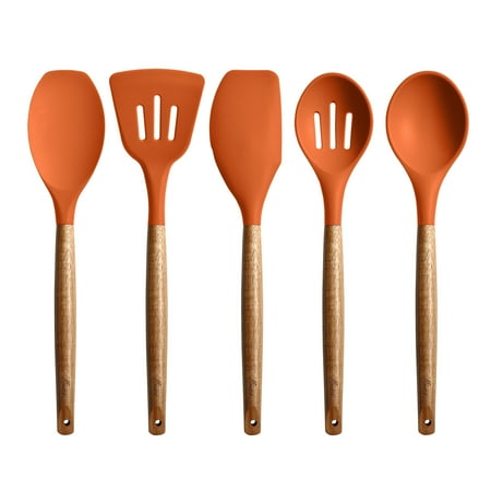 Miusco Kitchen Utensils Set with Wood Handle Cooking Utensils Nonstick Silicone Utensils Christmas Gifts Orange 5 Pcs BPA Free
Miusco Kitchen Utensils Set with Wood Handle Cooking Utensils Nonstick Silicone Utensils Christmas Gifts Orange 5 Pcs BPA Free