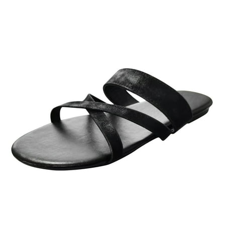 Cathalem Ladies Fashion Summer Solid Color Leather Strap Open Toe Flat Casual Sandals Black 41
Cathalem Ladies Fashion Summer Solid Color Leather Strap Open Toe Flat Casual Sandals Black 41