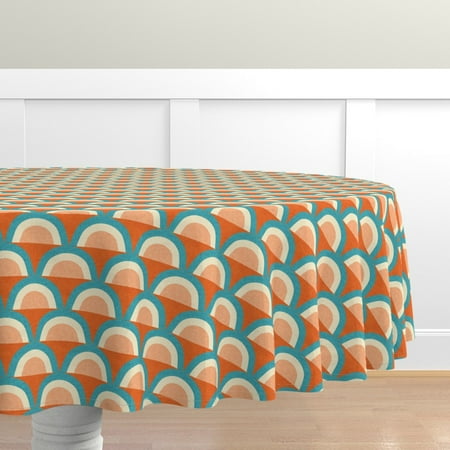 Cotton Sateen Tablecloth 70 Round - Mid Mod Rainbow Magic Blue Small Retro Modern Century Colors Abstract Pattern Print Custom Table Linens by Spoonflower
Cotton Sateen Tablecloth 70 Round - Mid Mod Rainbow Magic Blue Small Retro Modern Century Colors Abstract Pattern Print Custom Table Linens by Spoonflower