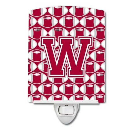 Caroline s Treasures CJ1065-WCNL Letter W Football Crimson grey and white Ceramic Night Light 6x4x3 multicolor
Caroline s Treasures CJ1065-WCNL Letter W Football Crimson grey and white Ceramic Night Light 6x4x3 multicolor
