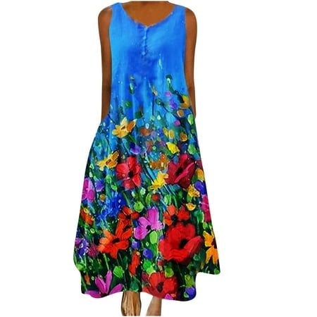 jsaierl Women Fashion Printed Casual Gradient O-Neck Sleeveless Plus Size Long Dresses for women 2023
jsaierl Women Fashion Printed Casual Gradient O-Neck Sleeveless Plus Size Long Dresses for women 2023