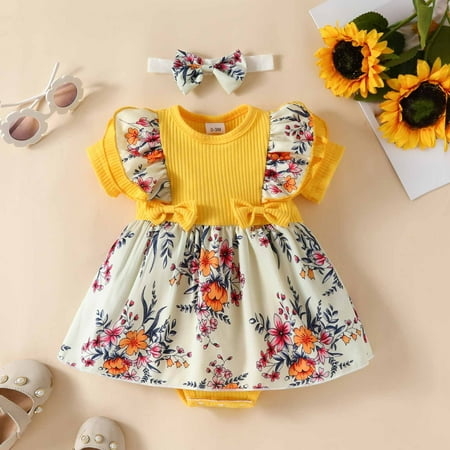 Simplmasygenix Summer Toddler Tops Shorts Short Sleeve 0-18M Toddler Baby Girl d Jumpsuit Dress With European And American Baby Lace Sweet Summer One-piece Dress With Floral Skirt And Headband
Simplmasygenix Summer Toddler Tops Shorts Short Sleeve 0-18M Toddler Baby Girl d Jumpsuit Dress With European And American Baby Lace Sweet Summer One-piece Dress With Floral Skirt And Headband