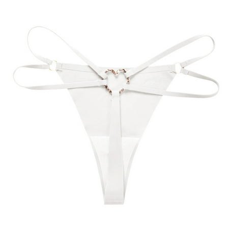 Clearance! Women Seamless Thong OTEMRCLOC Women Seamless Thong Metal Ring Sexy Pure Cotton Crotch Breathable Panties White M
Clearance! Women Seamless Thong OTEMRCLOC Women Seamless Thong Metal Ring Sexy Pure Cotton Crotch Breathable Panties White M