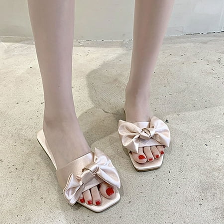 Foraging dimple Summer Fashion Wedding Shoes Slippers New Bridal Shoes Bow Slippers Champagne
Foraging dimple Summer Fashion Wedding Shoes Slippers New Bridal Shoes Bow Slippers Champagne