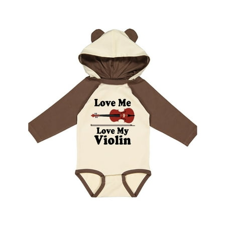 Inktastic Violin Music Gift Love Gift Baby Boy or Baby Girl Long Sleeve Bodysuit