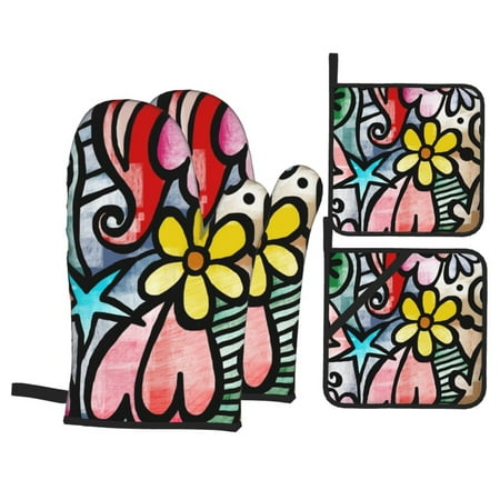 Abstract Watercolor Painting Oven Mitts And Pot Holders Sets Baking Sets For Kitchen Bbq Gloves Heat Resistant Cooking Modern Art Texture 4 Pcs
Abstract Watercolor Painting Oven Mitts And Pot Holders Sets Baking Sets For Kitchen Bbq Gloves Heat Resistant Cooking Modern Art Texture 4 Pcs