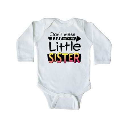 Inktastic Don t Mess with my Little Sister Gift Baby Boy or Baby Girl Long Sleeve Bodysuit
Inktastic Don t Mess with my Little Sister Gift Baby Boy or Baby Girl Long Sleeve Bodysuit