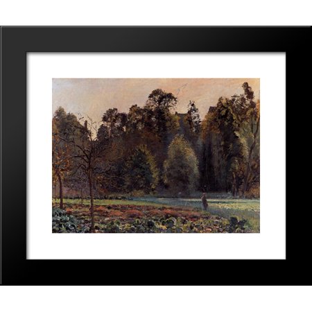 The Cabbage Field, Pontoise 20x24 Framed Art Print by Pissarro, Camille