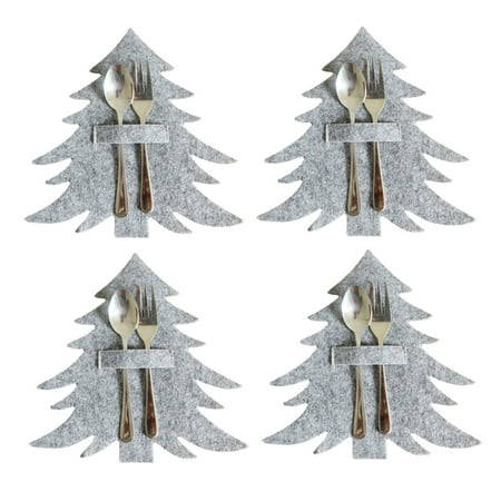 Shpwfbe Kitchen Gadgets Christmas Decorations Fork Table Cover Decoration Cutlery Tree 4Pcs And Kitchen