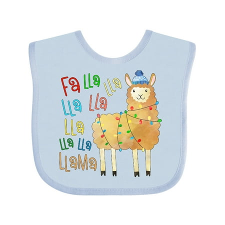 Inktastic Cute Christmas Fa Lla Llama Gift Baby Boy or Baby Girl Bib