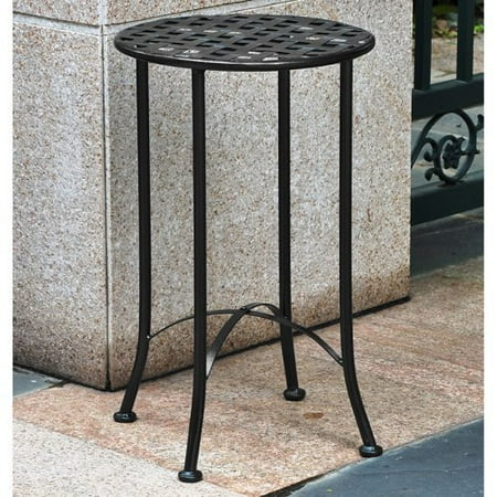 International Caravan Mandalay 15 in. Wrought Iron Patio Table