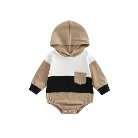 Amuver Infant Baby Girls Boys Romper Contrast Color Hooded Long Sleeve Pocket Jumpsuits Spring Autumn Casual One-Piece Clothes
Amuver Infant Baby Girls Boys Romper Contrast Color Hooded Long Sleeve Pocket Jumpsuits Spring Autumn Casual One-Piece Clothes