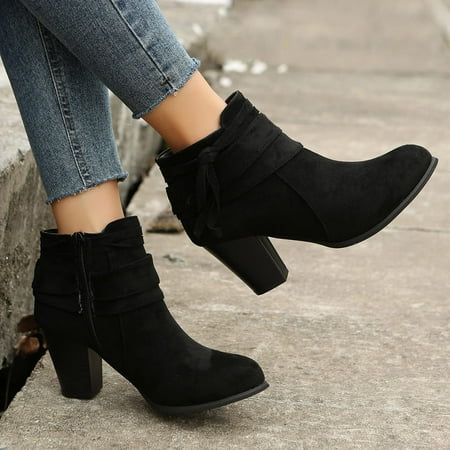 Zedker Womens Ankle Boots Low Heel Ladies Dress Boots Women Ladies Shoes Fashion Ankle Solid Zipper Bootie Short Boots
Zedker Womens Ankle Boots Low Heel Ladies Dress Boots Women Ladies Shoes Fashion Ankle Solid Zipper Bootie Short Boots