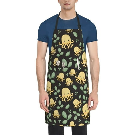 Vsdgher Octopuses And Leaves Waterproof Apron with 2 Pockets Kitchen Chef Aprons Bibs for Grooming Cooking Baking Painting Gardening
Vsdgher Octopuses And Leaves Waterproof Apron with 2 Pockets Kitchen Chef Aprons Bibs for Grooming Cooking Baking Painting Gardening