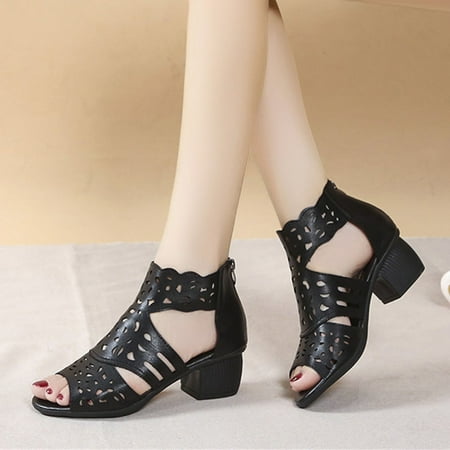 Christmas Fashion Summer Women Sandals Thick Heel Middle Heel Thick Sole Fish Mouth Hollow Casual Zipper
Christmas Fashion Summer Women Sandals Thick Heel Middle Heel Thick Sole Fish Mouth Hollow Casual Zipper