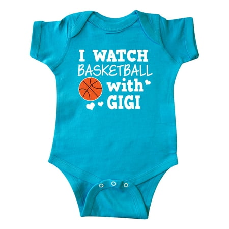 Inktastic I Watch Basketball with Gigi Gift Baby Boy Bodysuit