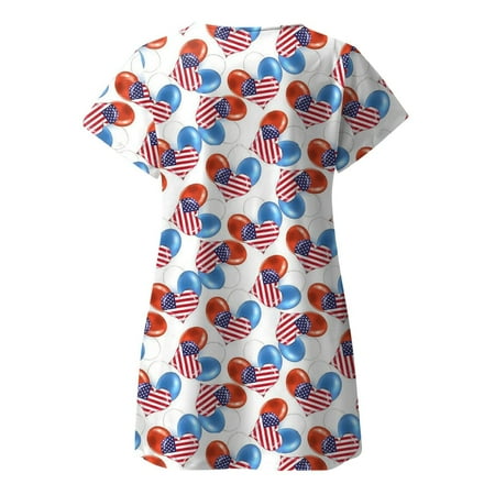 Sksloeg Scrubs Tops Women Stretchy Red White Blue Star Stripe Printed Scrub Tops V-Neck Independence Day T Shirts Workwear Nurse Uniform Tee with Pockets Red L
Sksloeg Scrubs Tops Women Stretchy Red White Blue Star Stripe Printed Scrub Tops V-Neck Independence Day T Shirts Workwear Nurse Uniform Tee with Pockets Red L