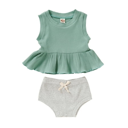 Newborn Infant Baby Girls Summer Solid Ribbed Vest Ruffled Tops Shorts Set Outfits Fashion Children s Suit
Newborn Infant Baby Girls Summer Solid Ribbed Vest Ruffled Tops Shorts Set Outfits Fashion Children s Suit