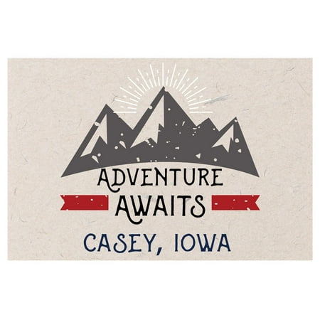 Casey Iowa Souvenir 2x3 Inch Fridge Magnet Adventure Awaits Design