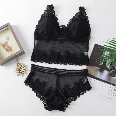 Wuffmeow Women Push Up Bra Brief Set Seamless Embroidery Bralette Underwire Breathable Underwear Lingerie Sets
Wuffmeow Women Push Up Bra Brief Set Seamless Embroidery Bralette Underwire Breathable Underwear Lingerie Sets
