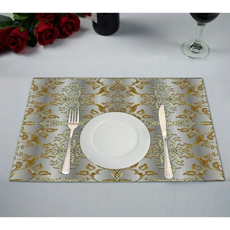 ABPHQTO Baroque Pattern White Floral Damask Placemat 12x18 Inch Set of 2 Table Placemats
ABPHQTO Baroque Pattern White Floral Damask Placemat 12x18 Inch Set of 2 Table Placemats