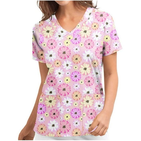Frostluinai Savings Clearance Women s Working Uniform Nursing Uniform Scrubs Top Womens Top With Two Pockets Floral Patchwork Printed Short Sleeve V-neck Blouse
Frostluinai Savings Clearance Women s Working Uniform Nursing Uniform Scrubs Top Womens Top With Two Pockets Floral Patchwork Printed Short Sleeve V-neck Blouse