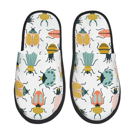 Fuzoiu Colorful Insects Print Unisex Furry Slippers Plush Indoor Shoes Trendy House Slippers Anti-Skid EVA Sole House Shoes for Home Office and Travel -Large
Fuzoiu Colorful Insects Print Unisex Furry Slippers Plush Indoor Shoes Trendy House Slippers Anti-Skid EVA Sole House Shoes for Home Office and Travel -Large