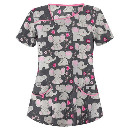Frostluinai Savings Clearance 2023 Summer Savings Clearance! Women s Working Uniform Nursing Uniform With Two Pockets Scrubs Top Floral Printed Short Sleeve Irregular -neck Blouse
Frostluinai Savings Clearance 2023 Summer Savings Clearance! Women s Working Uniform Nursing Uniform With Two Pockets Scrubs Top Floral Printed Short Sleeve Irregular -neck Blouse