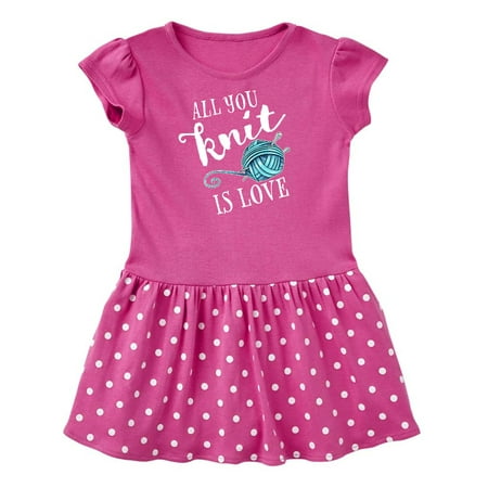 Inktastic All You Knit Is Love with Blue Yarn and Knitting Needles Gift Toddler Girl Dress
Inktastic All You Knit Is Love with Blue Yarn and Knitting Needles Gift Toddler Girl Dress