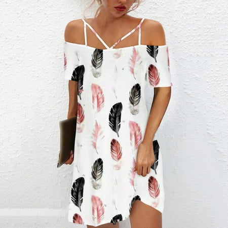 cllios Fashion Women Casual Cold Shoulder Printing Summer Short Sleeve Dress for Women 2022
cllios Fashion Women Casual Cold Shoulder Printing Summer Short Sleeve Dress for Women 2022