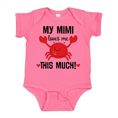 Inktastic Mimi Loves Me Grandson Gift Baby Boy or Baby Girl Bodysuit