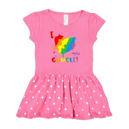 Inktastic Pride Heart Kid Finger Paint I Love My Guncle! Gift Baby Girl Dress 
Inktastic Pride Heart Kid Finger Paint I Love My Guncle! Gift Baby Girl Dress