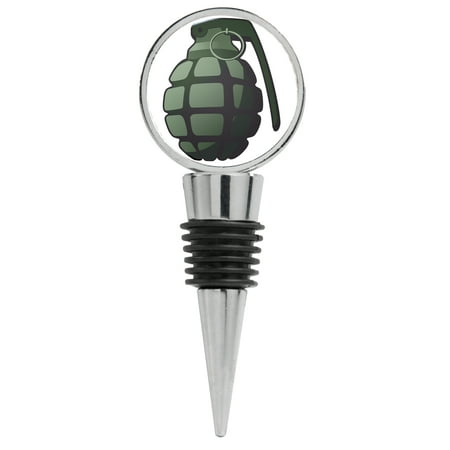 Hand Grenade Illustration Wine Stopper
