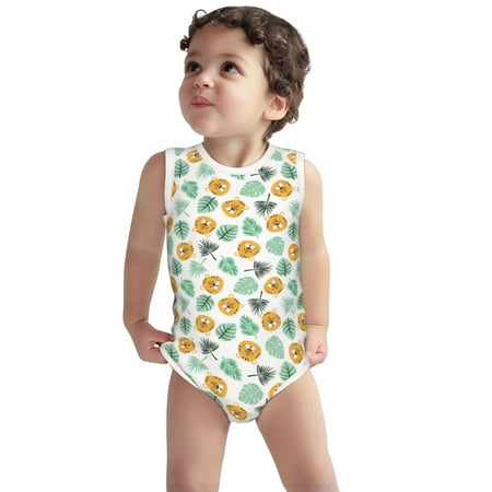 Vsdgher Tiger Leaves Print Baby Unisex Baby Cotton Sleeveless Bodysuits Soft and velvety comfortable and breathable
Vsdgher Tiger Leaves Print Baby Unisex Baby Cotton Sleeveless Bodysuits Soft and velvety comfortable and breathable
