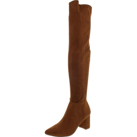 Steve Madden Shaya Women s Faux Suede Above The Knee Block Heel Boots
