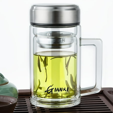 1pc Glass Teacup With Handle 600ml/20.2oz Tea Water Separation Large Capacity Double Filter Office Tea Cup
1pc Glass Teacup With Handle 600ml/20.2oz Tea Water Separation Large Capacity Double Filter Office Tea Cup