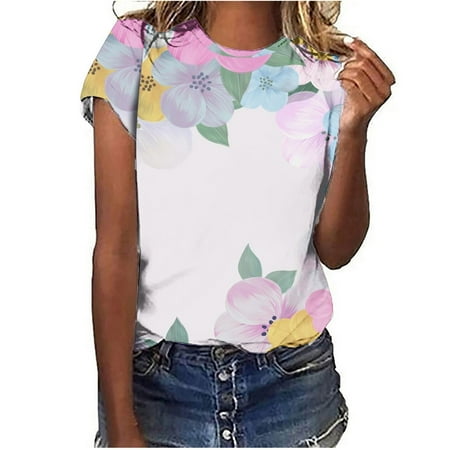 Womens Tops Clearance White Blouse for Women Womens Blouses And Tops Dressy Women s Fashion Summer Half Sleeve Pullover Printing Casual Blouse Tops Round-Neck Short Sleeve Shirts for Women White M
Womens Tops Clearance White Blouse for Women Womens Blouses And Tops Dressy Women s Fashion Summer Half Sleeve Pullover Printing Casual Blouse Tops Round-Neck Short Sleeve Shirts for Women White M