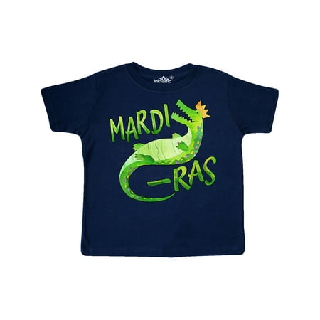 Inktastic Mardi Gras Alligator in Crown Gift Toddler Boy or Toddler Girl T-Shirt
