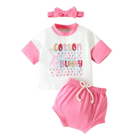 Haite Baby 3Pcs Outfit Suit Rabbit Print Top+Shorts+Headband Short Sleeve Summer Outfits Home Photograph Crew Neck Pink 100cm
Haite Baby 3Pcs Outfit Suit Rabbit Print Top+Shorts+Headband Short Sleeve Summer Outfits Home Photograph Crew Neck Pink 100cm