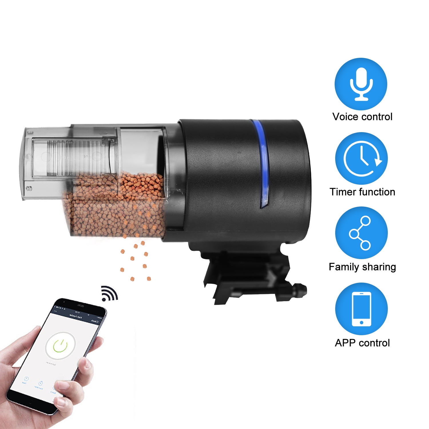 Lychee Wifi Programmable Automatic Fish Food Vacation Feeder With App