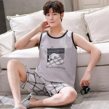 QWZNDZGR Summer 100% Cotton Cartoon Print Couple Pajama Set Pyjamas Kawaii Sleep Lounge Sleeveless Red Sleepwear Suits Pajamas for Lovers
QWZNDZGR Summer 100% Cotton Cartoon Print Couple Pajama Set Pyjamas Kawaii Sleep Lounge Sleeveless Red Sleepwear Suits Pajamas for Lovers