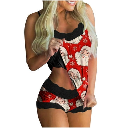 Outfits Sets for Women Sleeveless Cami Pajamas Lingerie Set Sleepwear Print Christmas Shorts Lace Suits Casual Cargo Pants
Outfits Sets for Women Sleeveless Cami Pajamas Lingerie Set Sleepwear Print Christmas Shorts Lace Suits Casual Cargo Pants