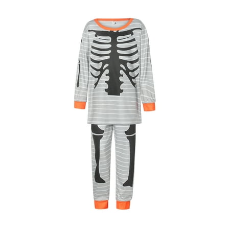 Huakaishijie Halloween Family Matching Nightwear Set Skeleton Print O-Neck Long Sleeve Tops+ Pajamas Trousers for Kids Adults Gray
Huakaishijie Halloween Family Matching Nightwear Set Skeleton Print O-Neck Long Sleeve Tops+ Pajamas Trousers for Kids Adults Gray