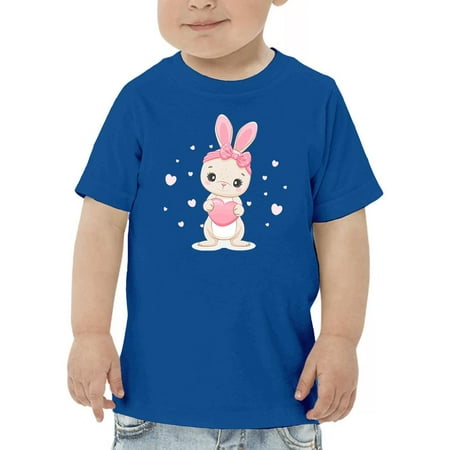Cute Bunny W Ribbon N Heart T-Shirt Toddler -Image by Shutterstock 2 Toddler