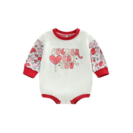 sdghg Infant Baby Girls Boys Romper Letter Lollipop Heart Print Round Neck Long Sleeve Jumpsuits Autumn Winter Casual Bodysuits
sdghg Infant Baby Girls Boys Romper Letter Lollipop Heart Print Round Neck Long Sleeve Jumpsuits Autumn Winter Casual Bodysuits