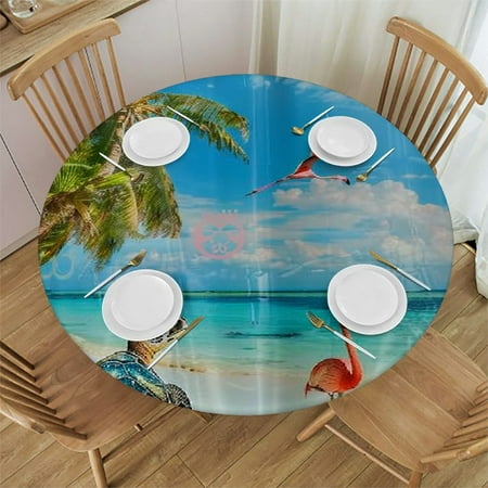 Palnkart Turtle Flamingos Round Table Cover Stain Resistant Washable Indoor Outdoor Tablecloth Kitchen Dining Wedding Parties Picnic Farmhouse 100% Polyester Fiber 31-35
Palnkart Turtle Flamingos Round Table Cover Stain Resistant Washable Indoor Outdoor Tablecloth Kitchen Dining Wedding Parties Picnic Farmhouse 100% Polyester Fiber 31-35
